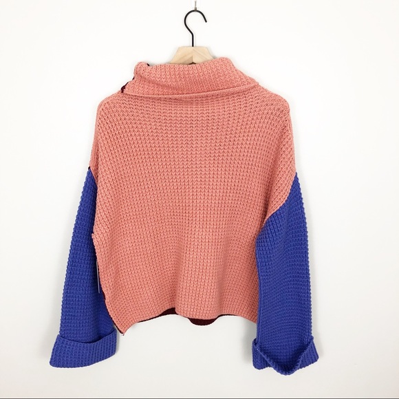 SOLD:NWT Free People Park City Colorblock Pullover - Picture 4 of 8